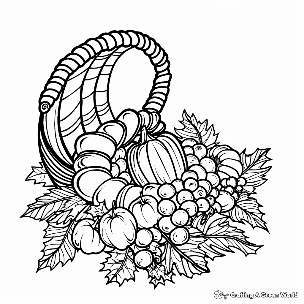 Cornucopia Coloring Pages Free U0026 Printable 