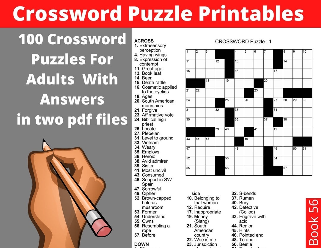 free printable crosswords