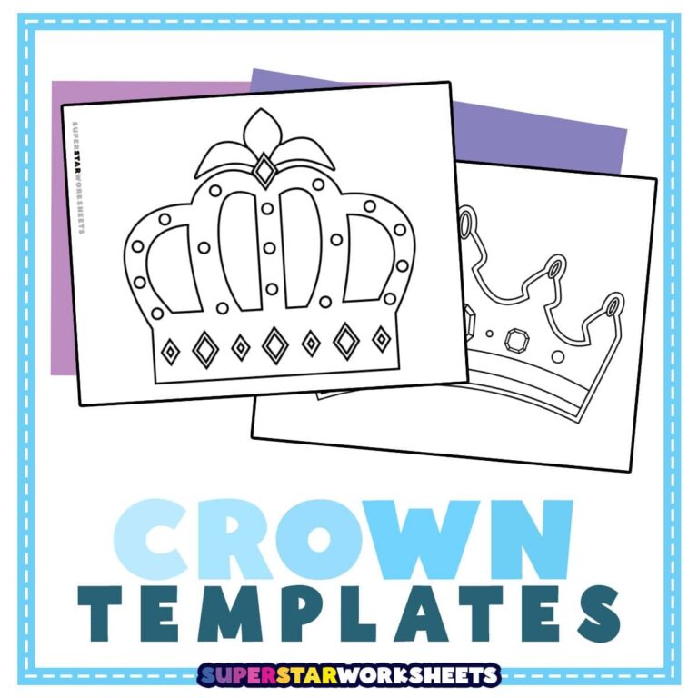 Crown Template Free Printables Superstar Worksheets