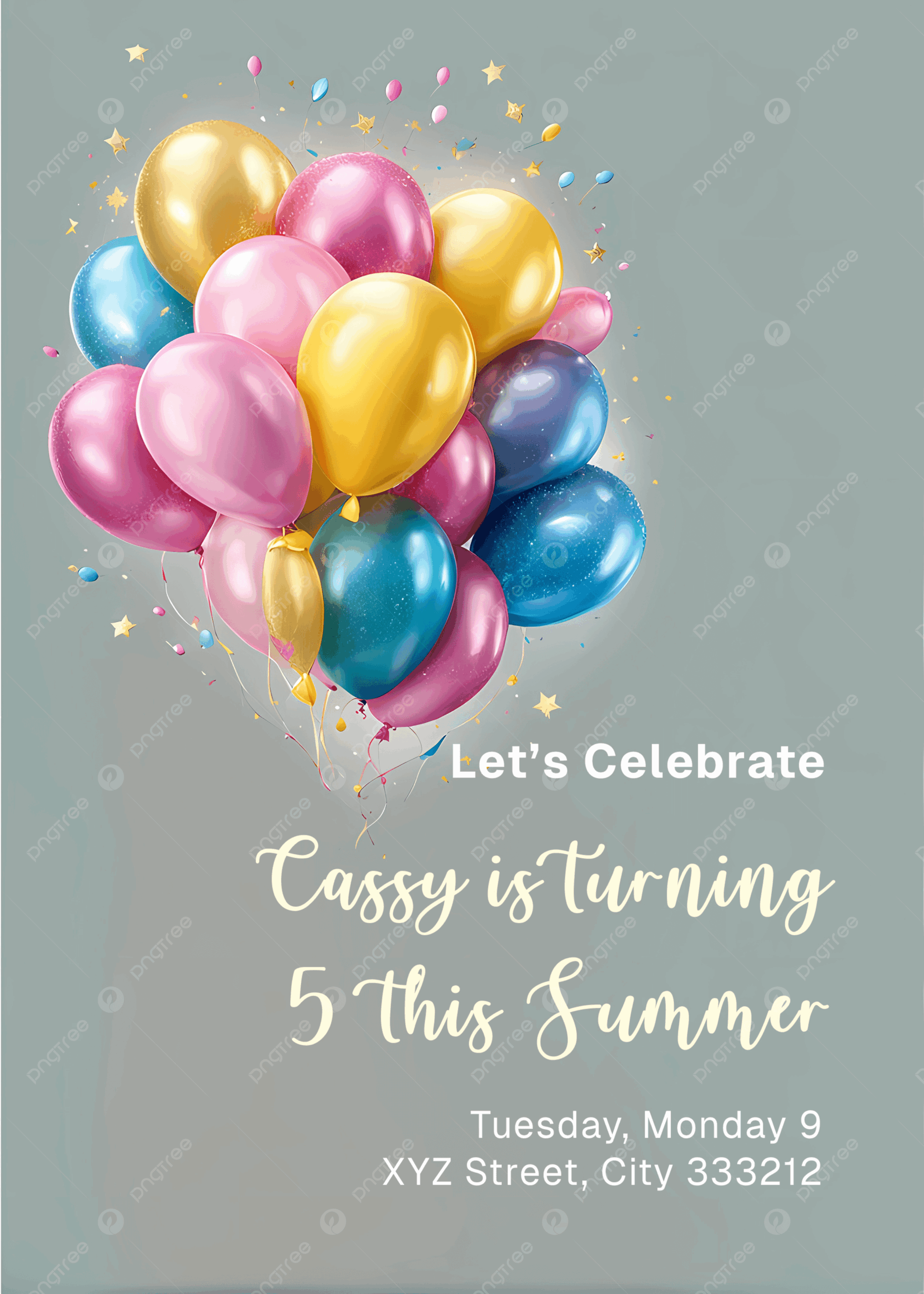 free printable birthday cards balloons