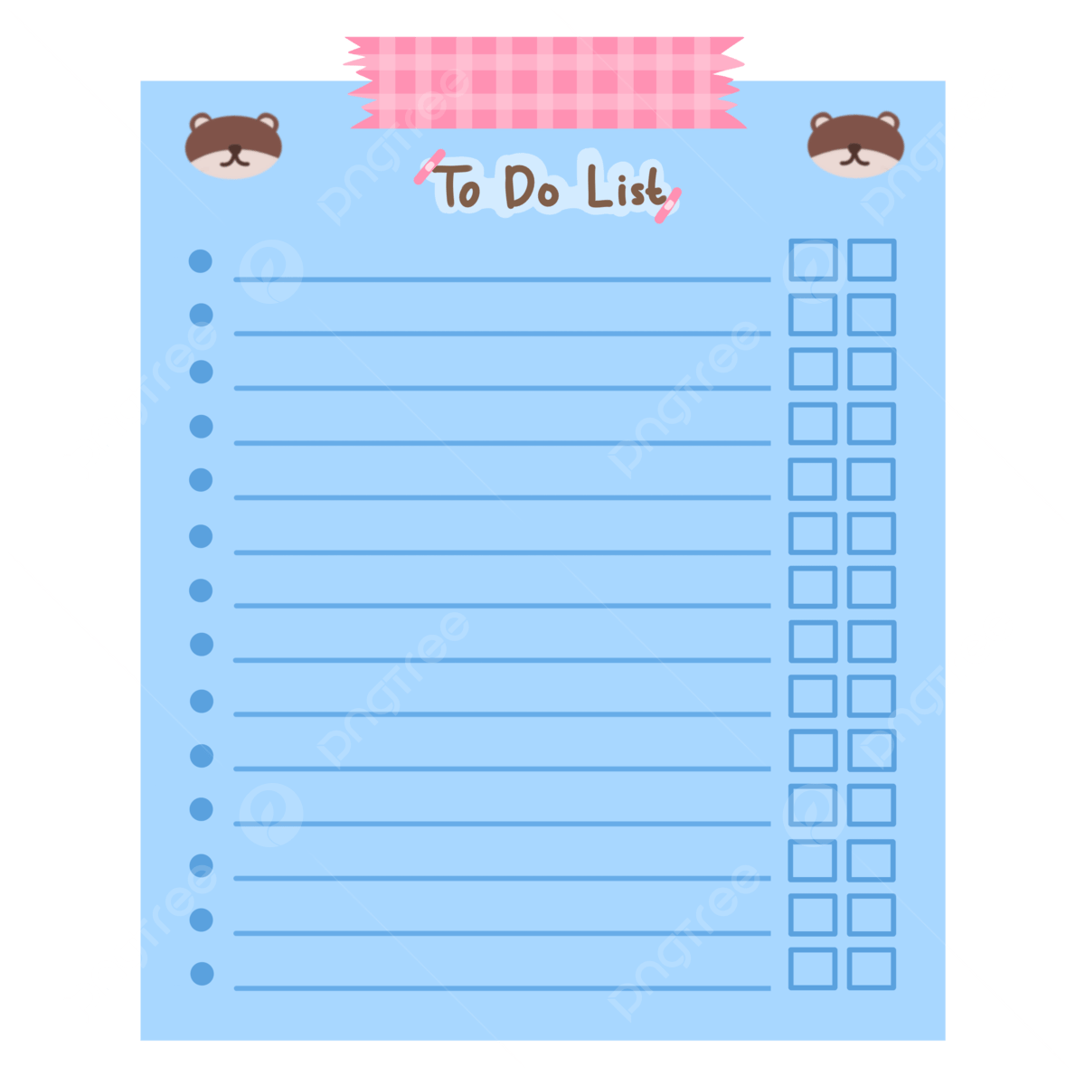 Cute To Do List Printable Planner Blue Paper Aesthetic Sticker  Cute To Do List Printable Planner Blue Paper Aesthetic Sticker