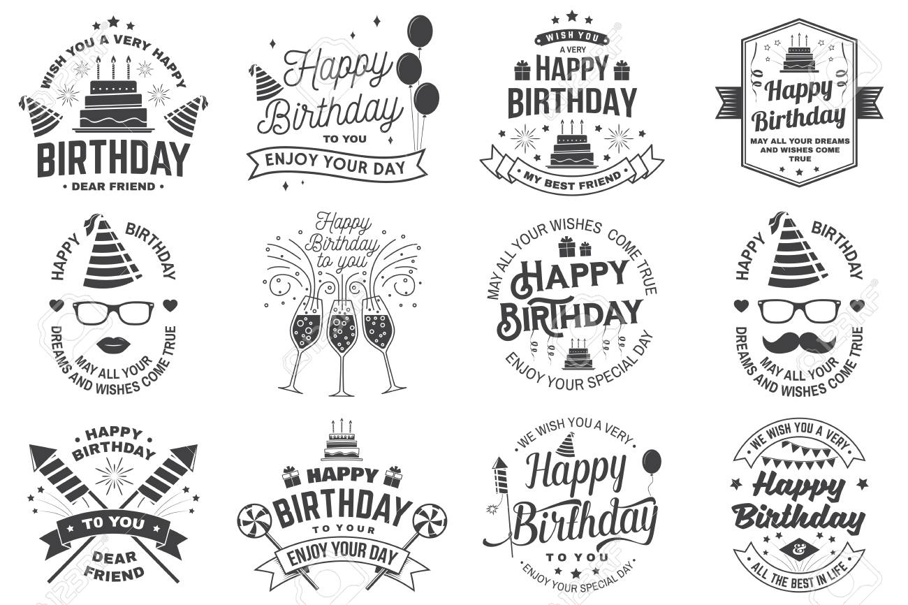 D2C Happy Birthday Stickers In 5 Designs Birthday Party Stickers Worksheets Library