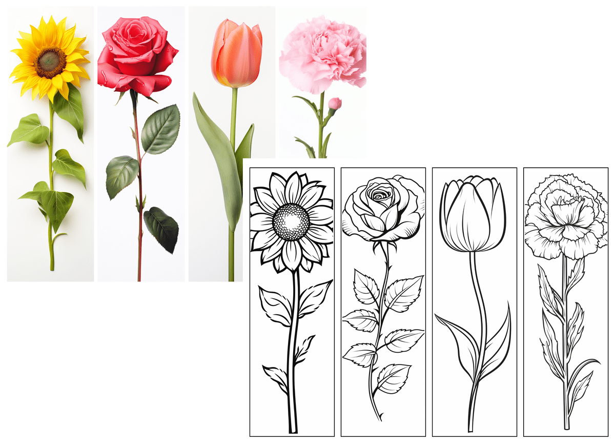 DIY Printable Flower Bookmark For You To Make Skip To My Lou