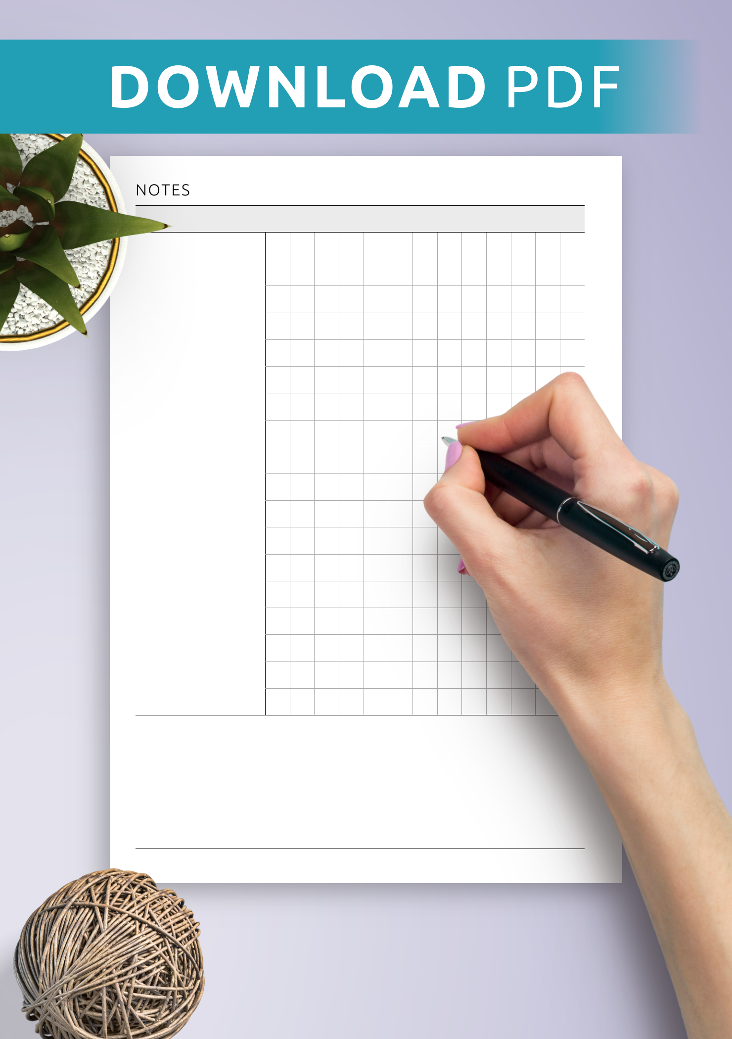 Download Printable Cornell Notes Squared Paper PDF
