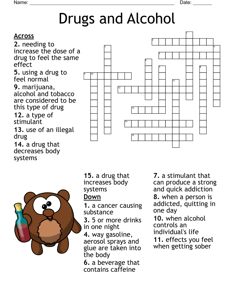 Drinks Crossword WordMint