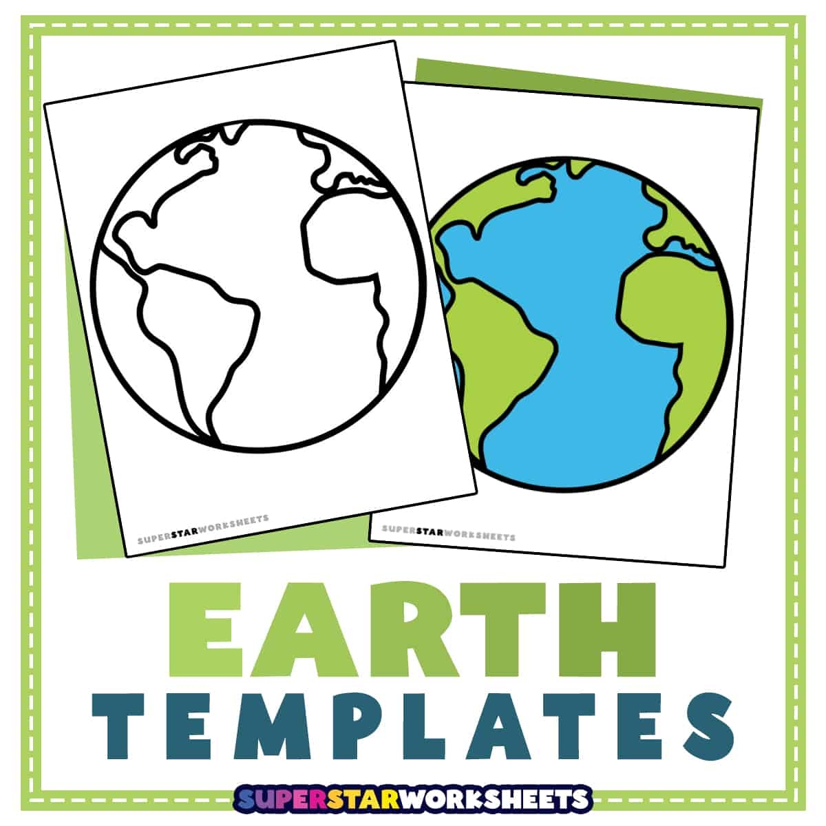 Earth Template Free Printables Superstar Worksheets Earth Template Free Printables Superstar Worksheets