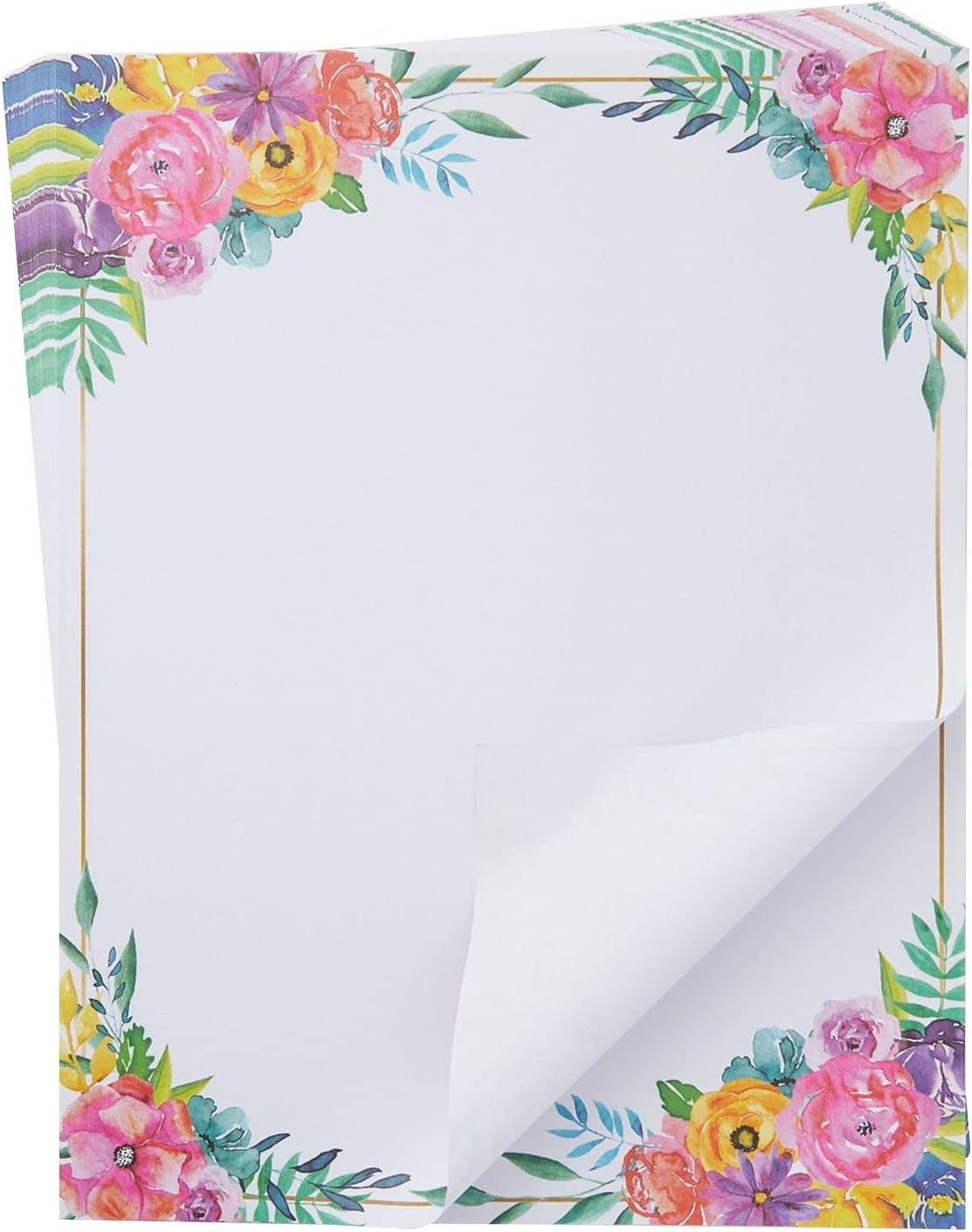 Elegant Floral Stationery Paper 8 5 X 11 In 100 Sheets