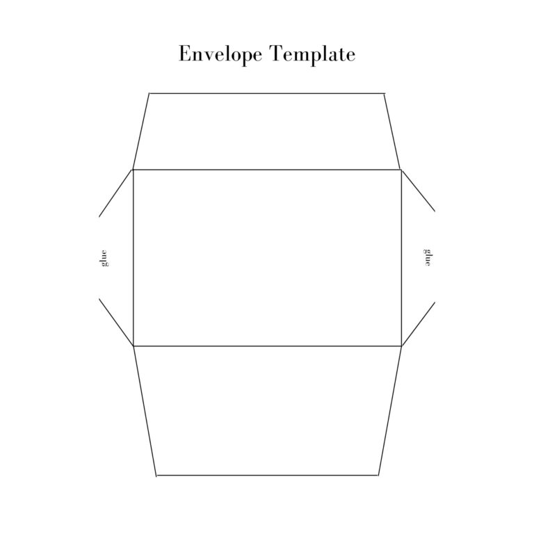 Envelope Printable Template 4x6