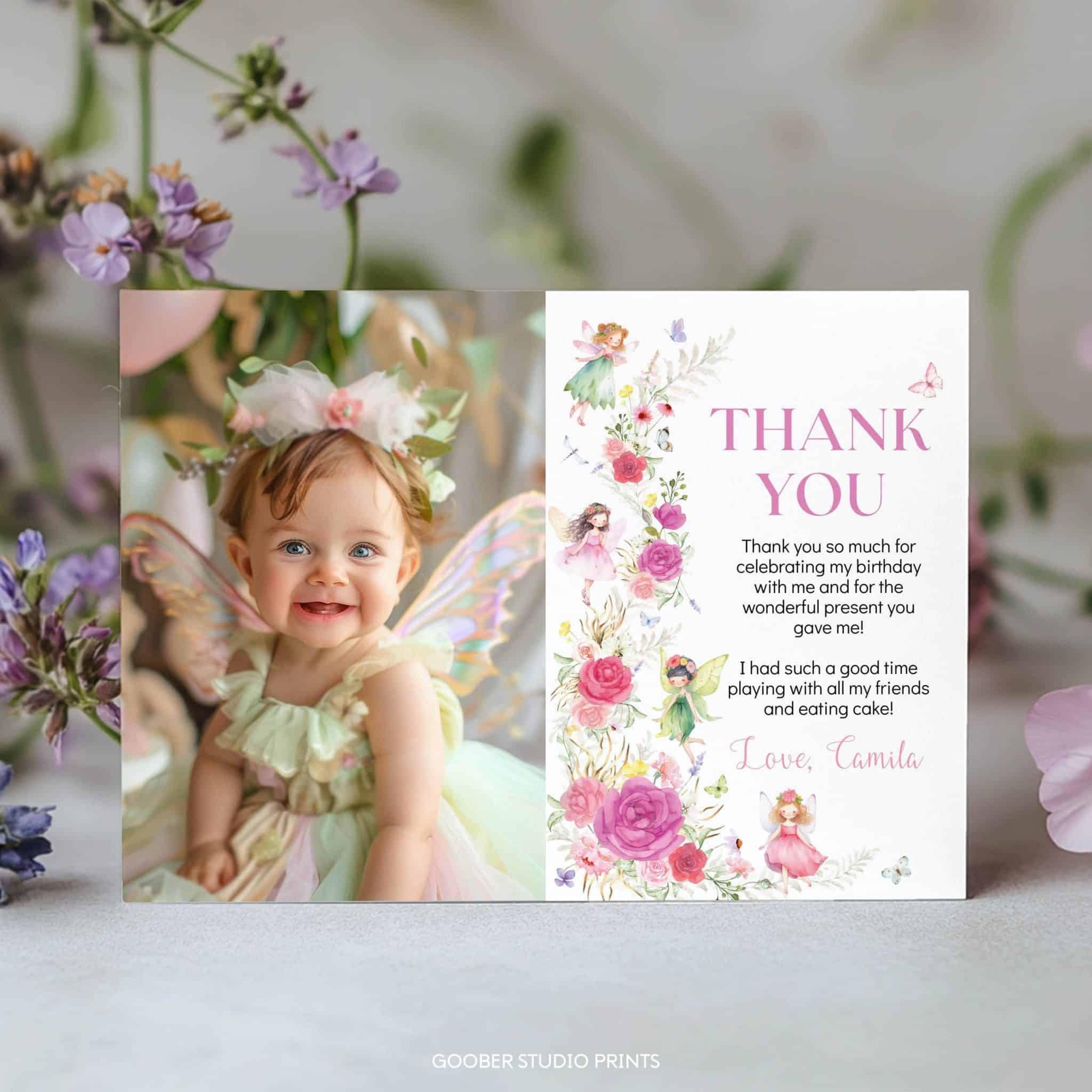 Fairy Birthday Thank You Card Goober Studio Prints Fairy Birthday Thank You Card Goober Studio Prints