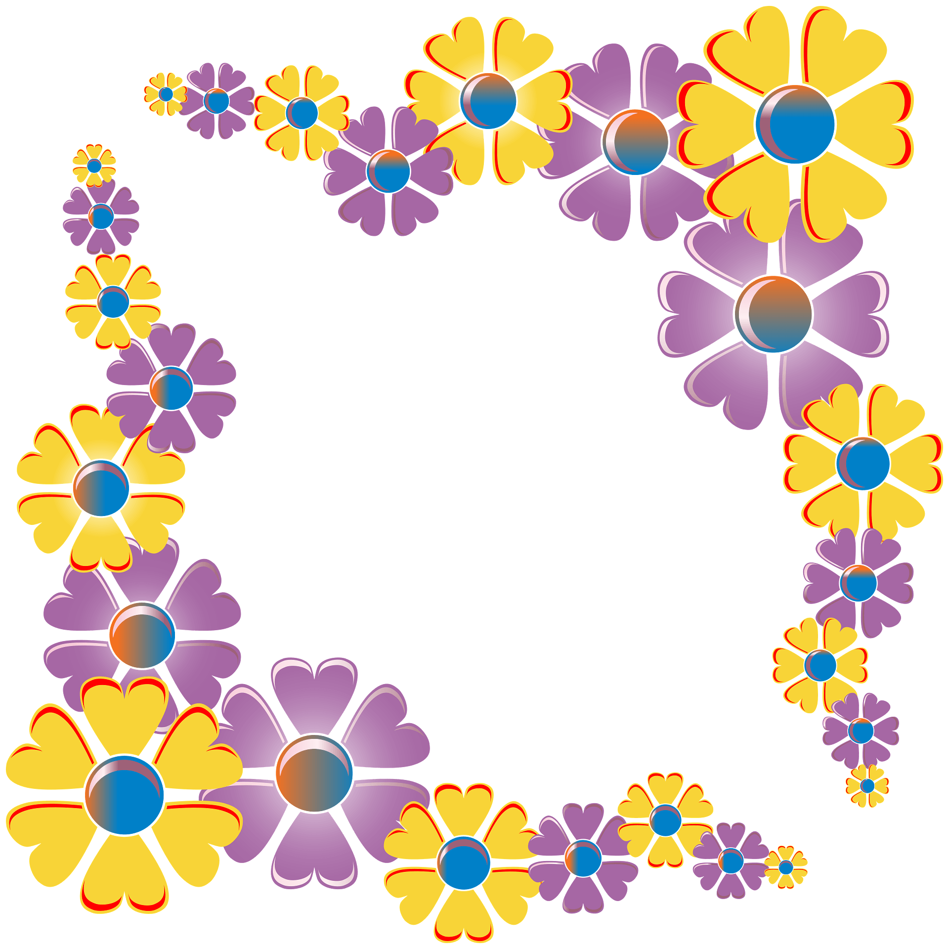 Flower Corner Free Vector Clipart Images On Creazilla