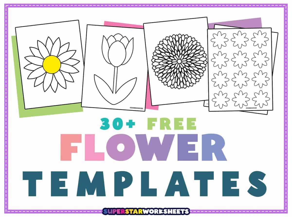 Flower Templates Free Printables Superstar Worksheets