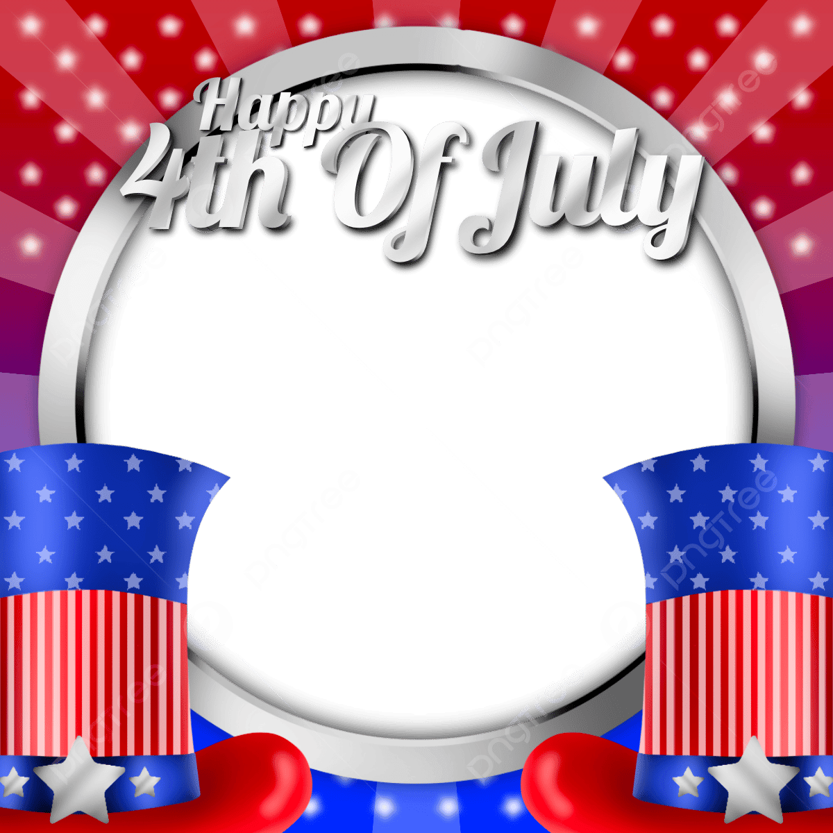 Fourth Of July White Transparent Fourth Of July Frame Template  Fourth Of July White Transparent Fourth Of July Frame Template
