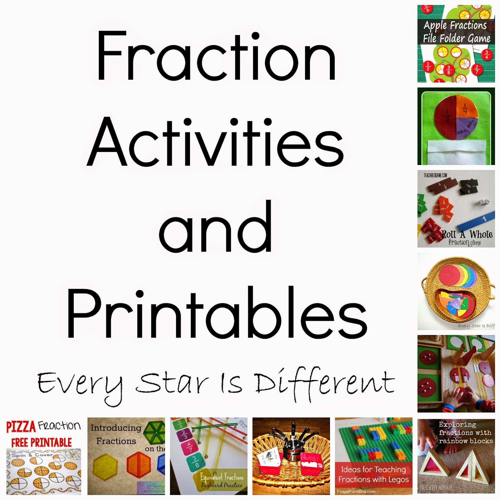 Fraction Activities U0026 Printables Every Star Is Different