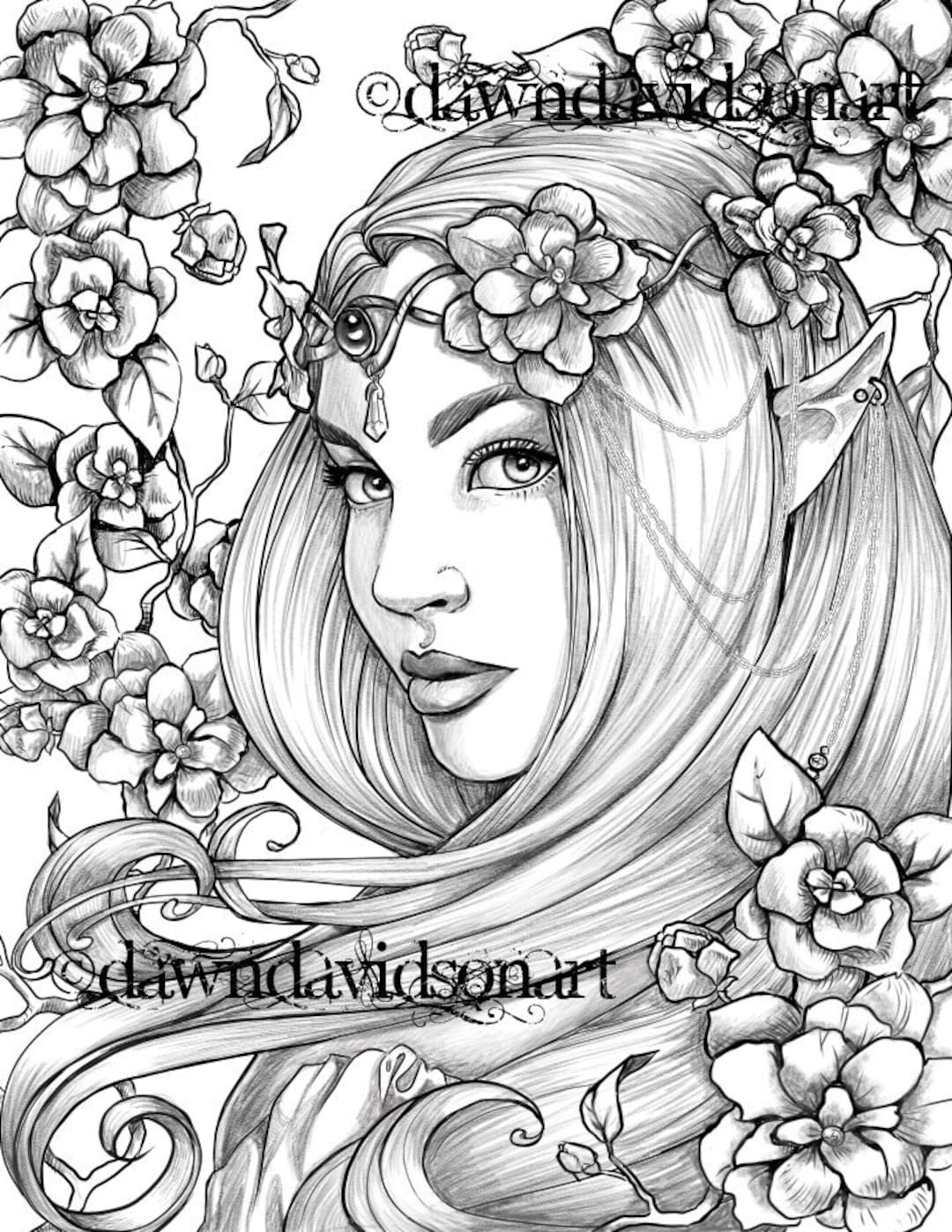 Freckles The Fairy Coloring Page Printable Colouring For Adults 