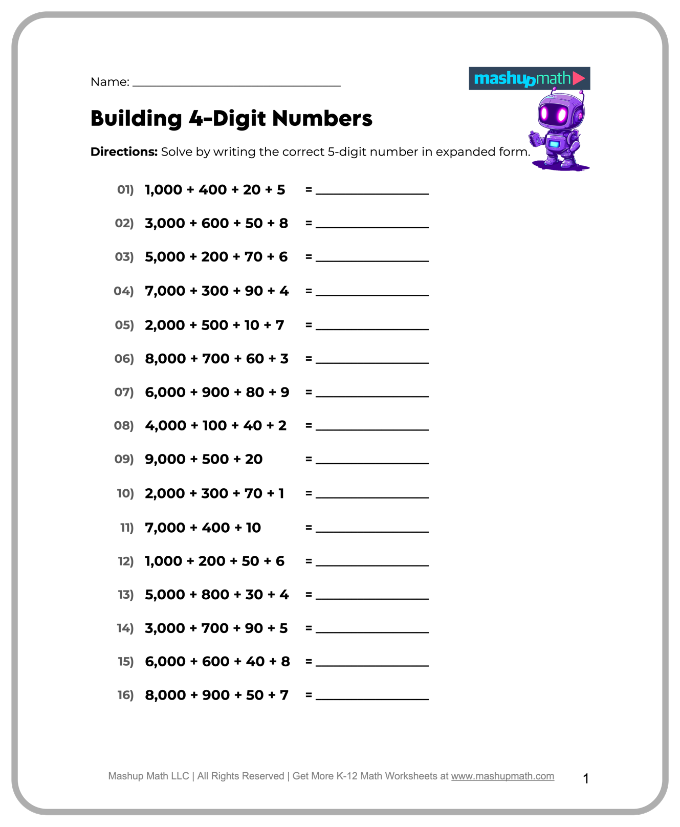 free printable worksheets for fifth graders