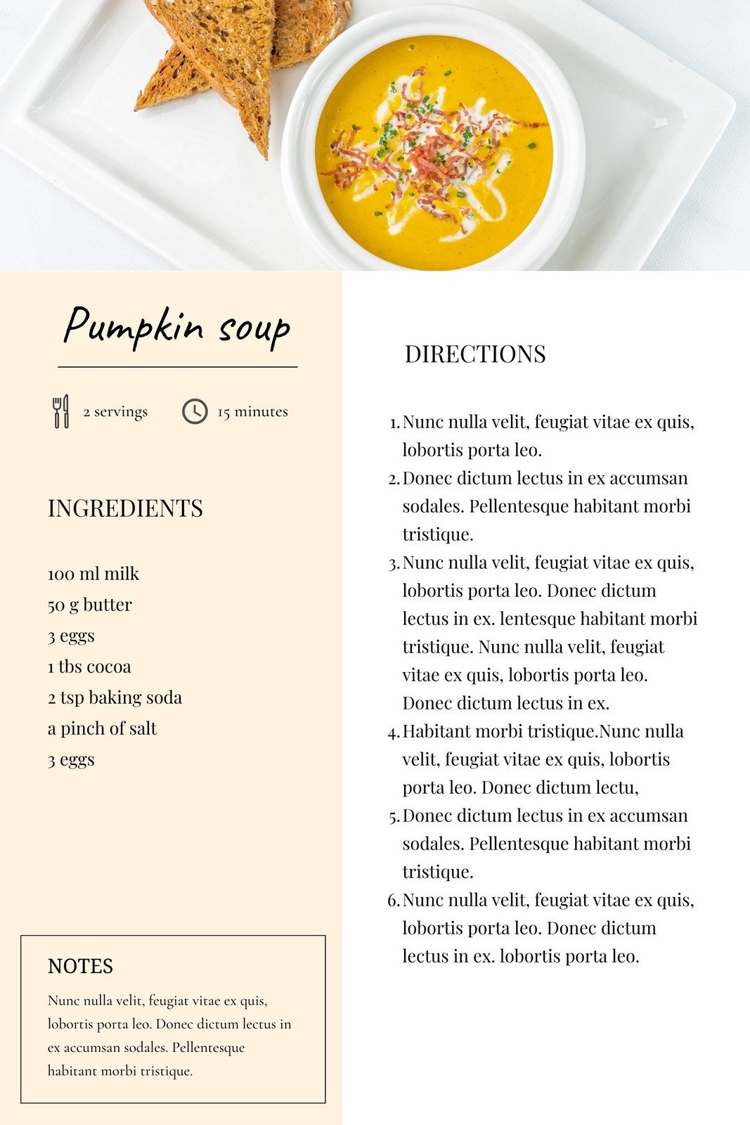 Free And Customizable Recipe Templates Canva