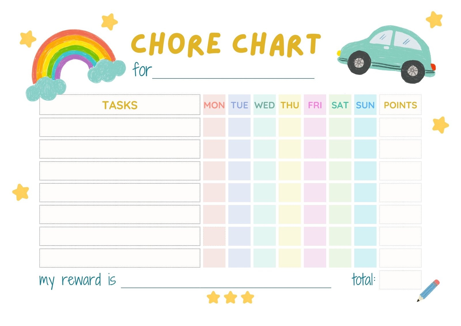Free Customizable Chore Chart Templates To Print Canva Free Customizable Chore Chart Templates To Print Canva