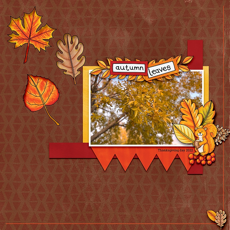 Free Digital Scrapbooking Template Leaves Are Falling 2 Kate  Free Digital Scrapbooking Template Leaves Are Falling 2 Kate
