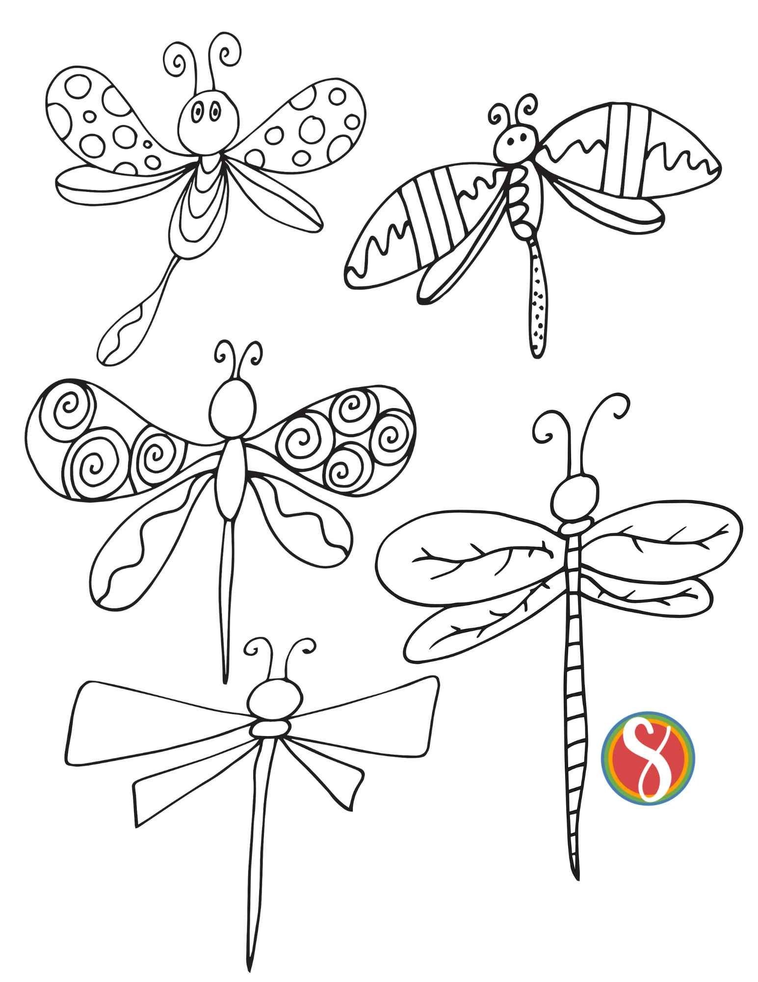 Free Dragonfly Coloring Pages Stevie Doodles Free Dragonfly Coloring Pages Stevie Doodles