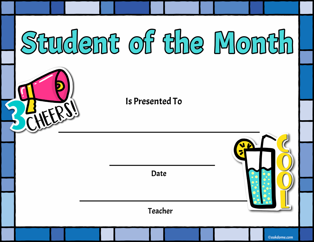 Free Fast Student Award Generator Student Of The Month