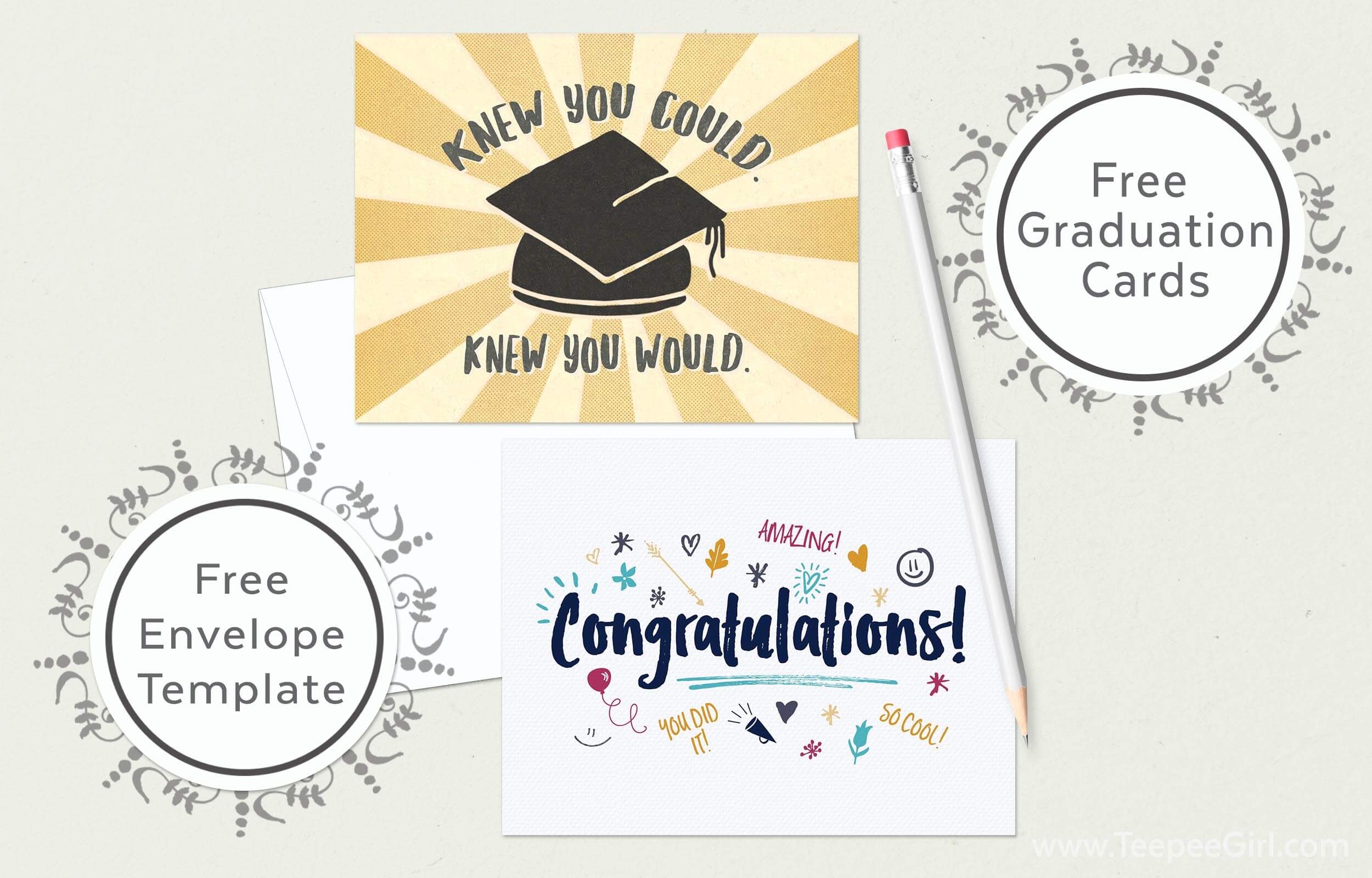 Free Graduation Cards Envelope Template Www TeepeeGirl