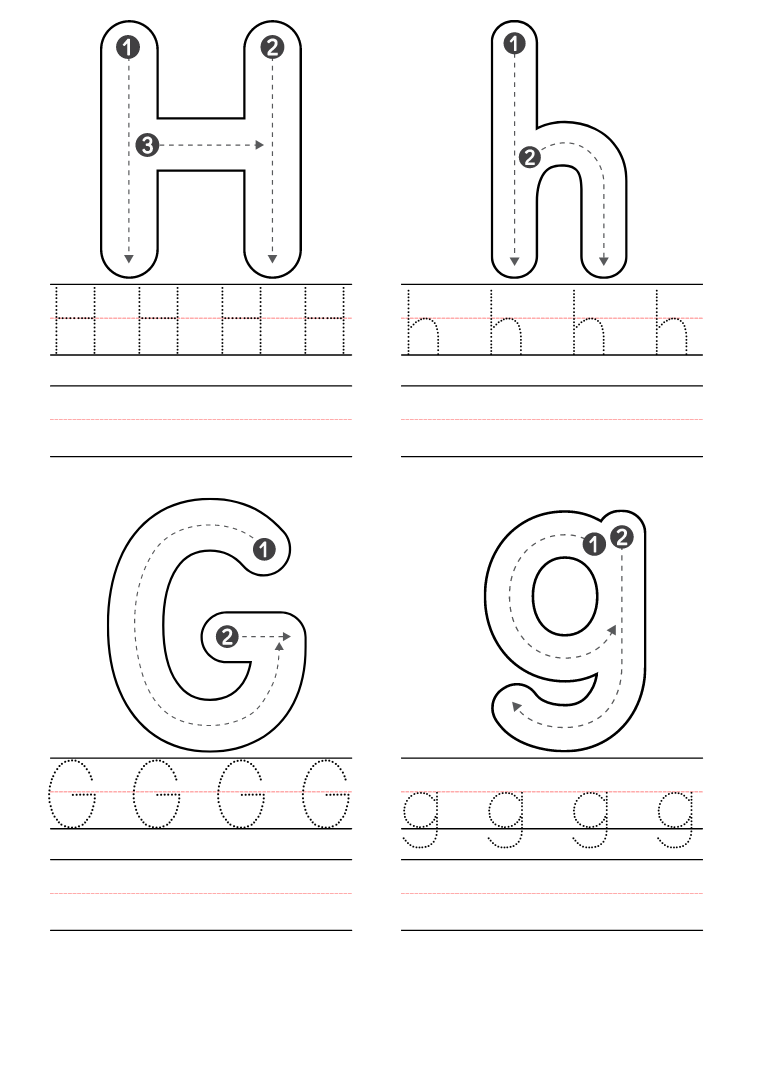 free printable letter h worksheets for kindergarten