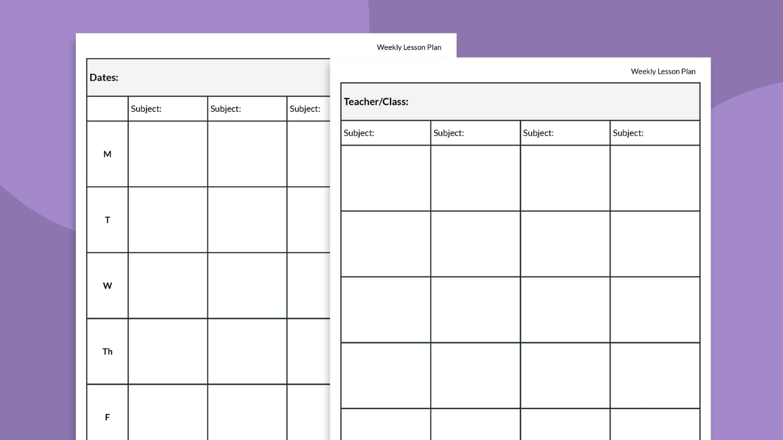 free printable lesson plans