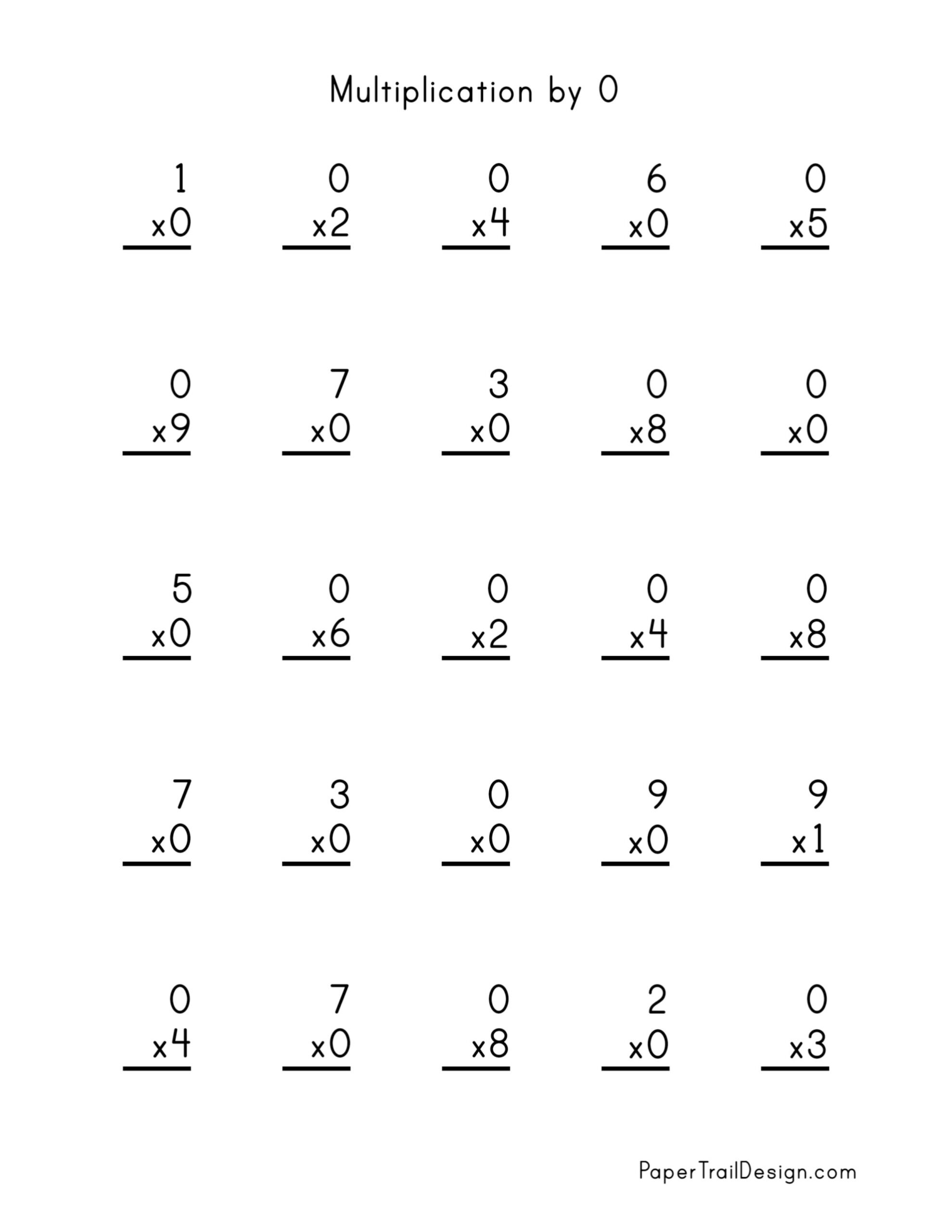 multiplication worksheets printable