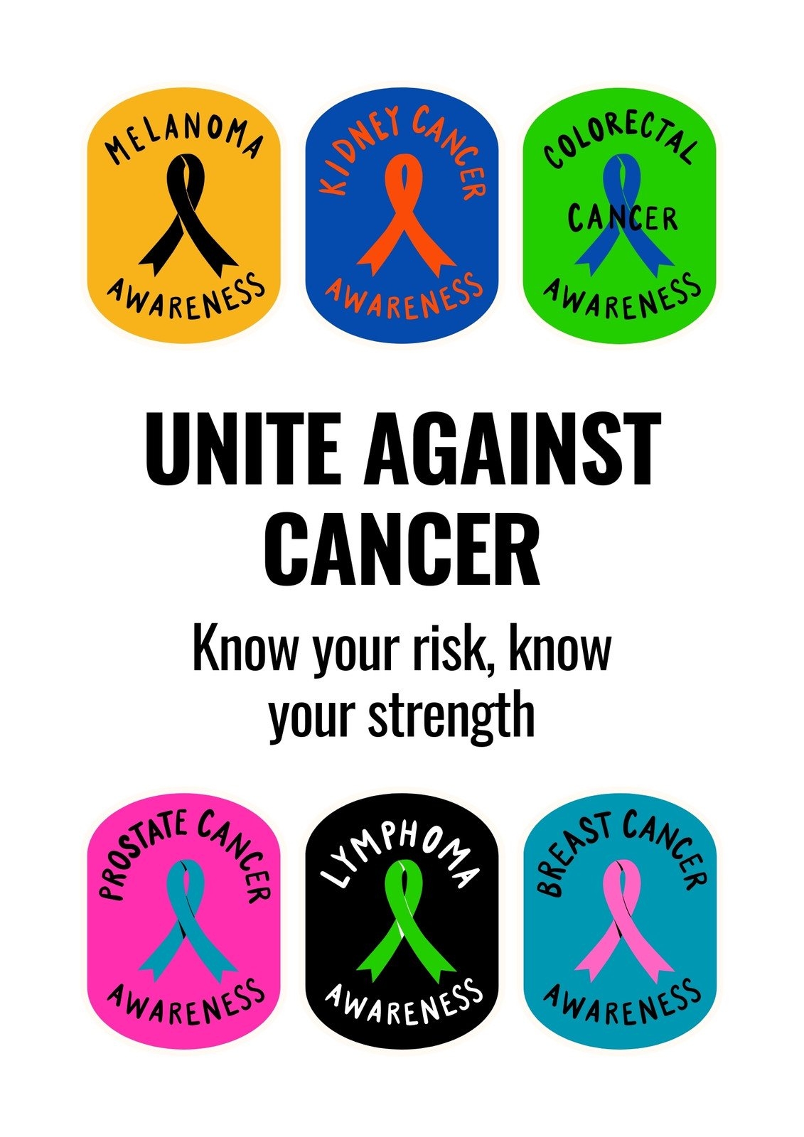 Free National Cancer Awareness Day Poster Templates Canva