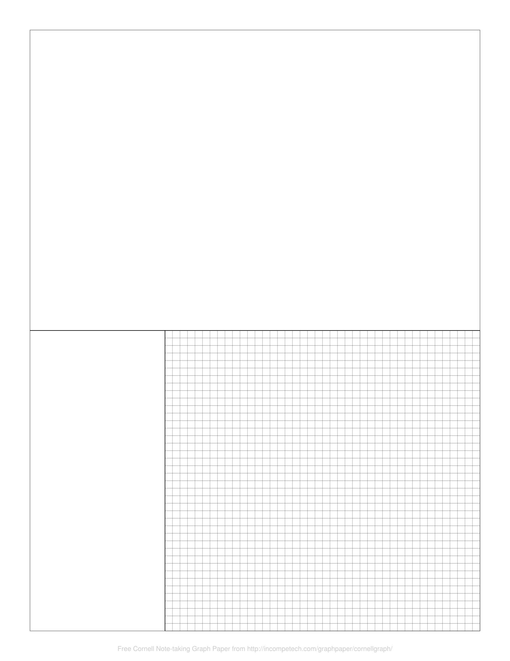 Free Online Graph Paper Cornell Note taking Graph