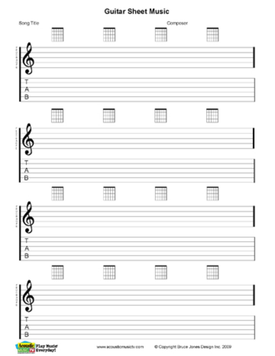 Free PDF Guitar Mandolin And Ukulele Chord And Music Charts 