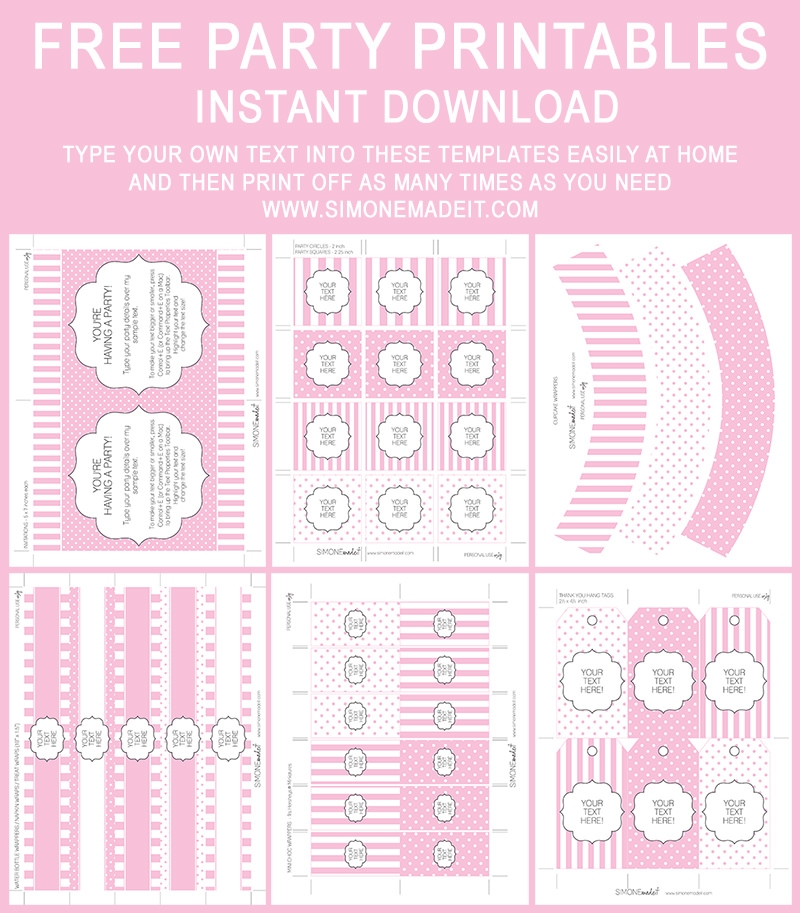 Free Pink Baby Shower Printable Templates Free Pink Baby Shower Printable Templates