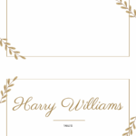 Free Place Card Templates Editable And Printable