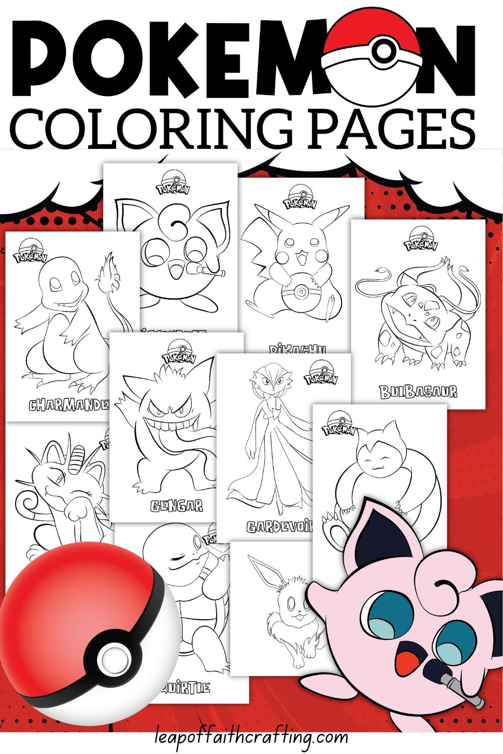 FREE Pokemon Coloring Pages 10 Printable Sheets Leap Of Faith  FREE Pokemon Coloring Pages 10 Printable Sheets Leap Of Faith