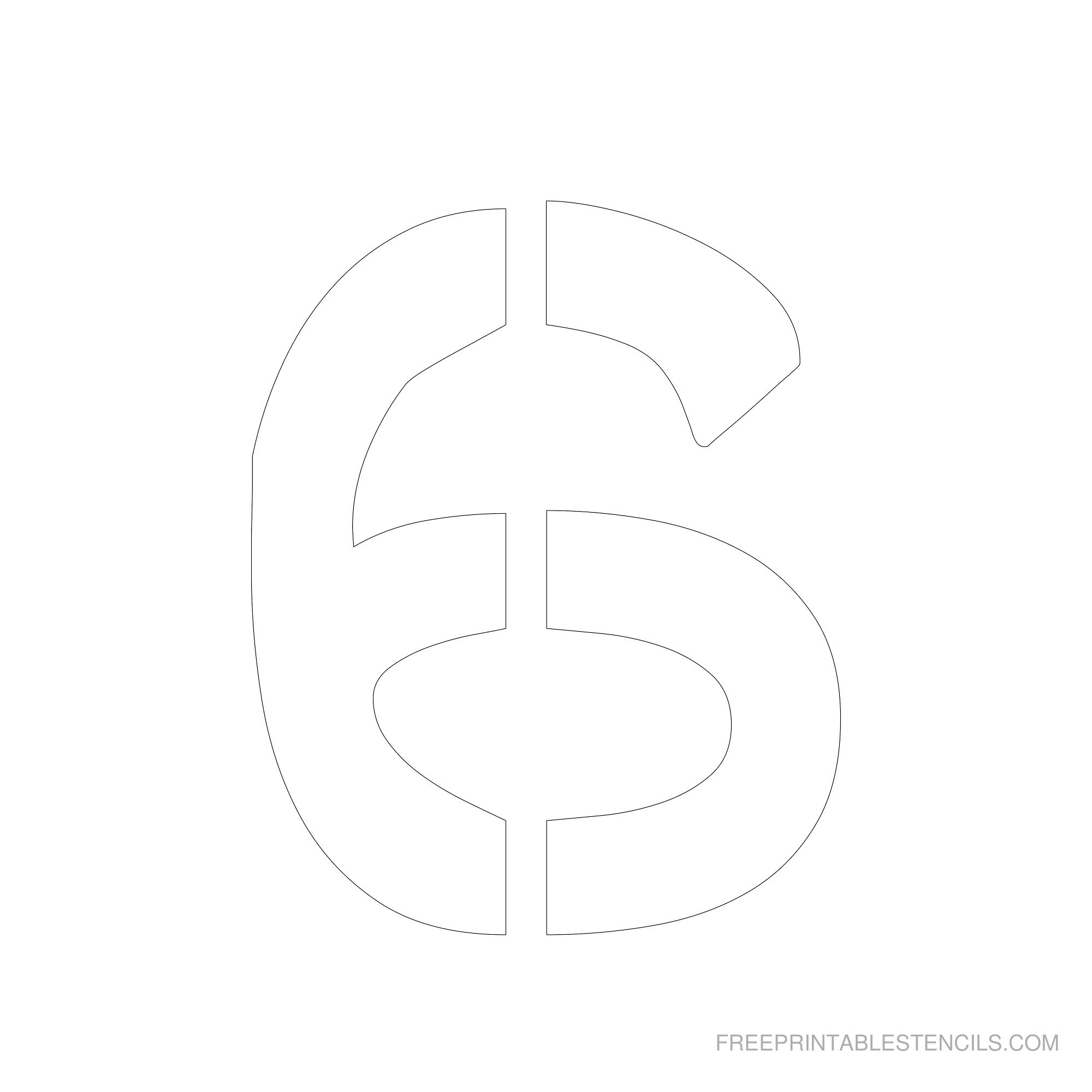 Free Printable 6 Inch Number Stencils 1 10 Free Printable 6 Inch Number Stencils 1 10