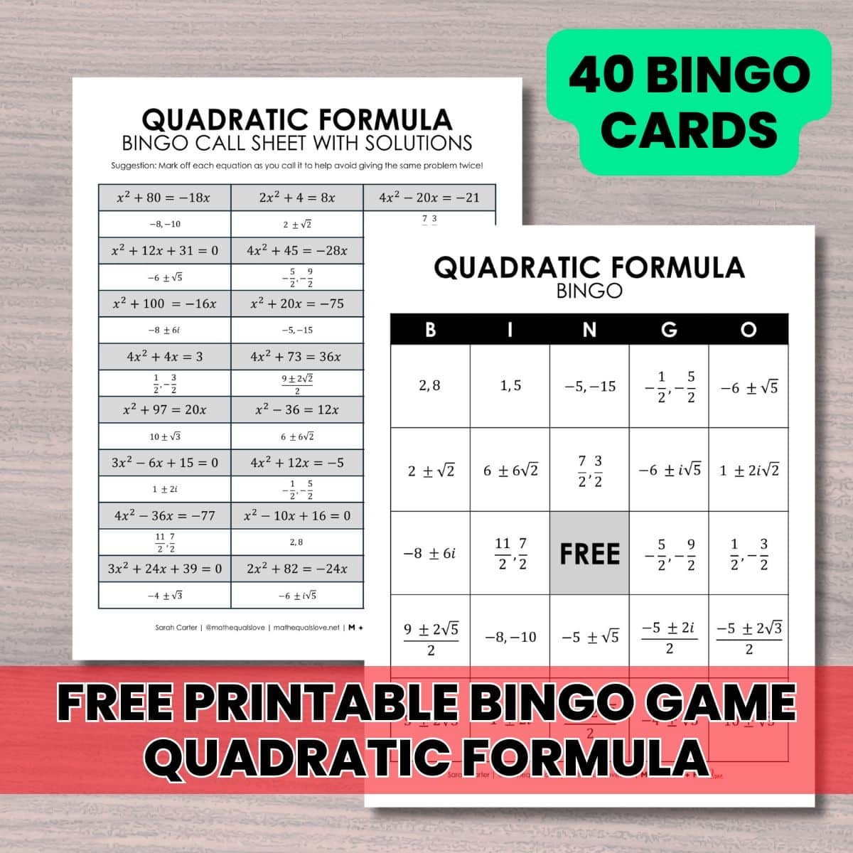 Free Printable Algebra Activities To Engage Students Math U003d Love