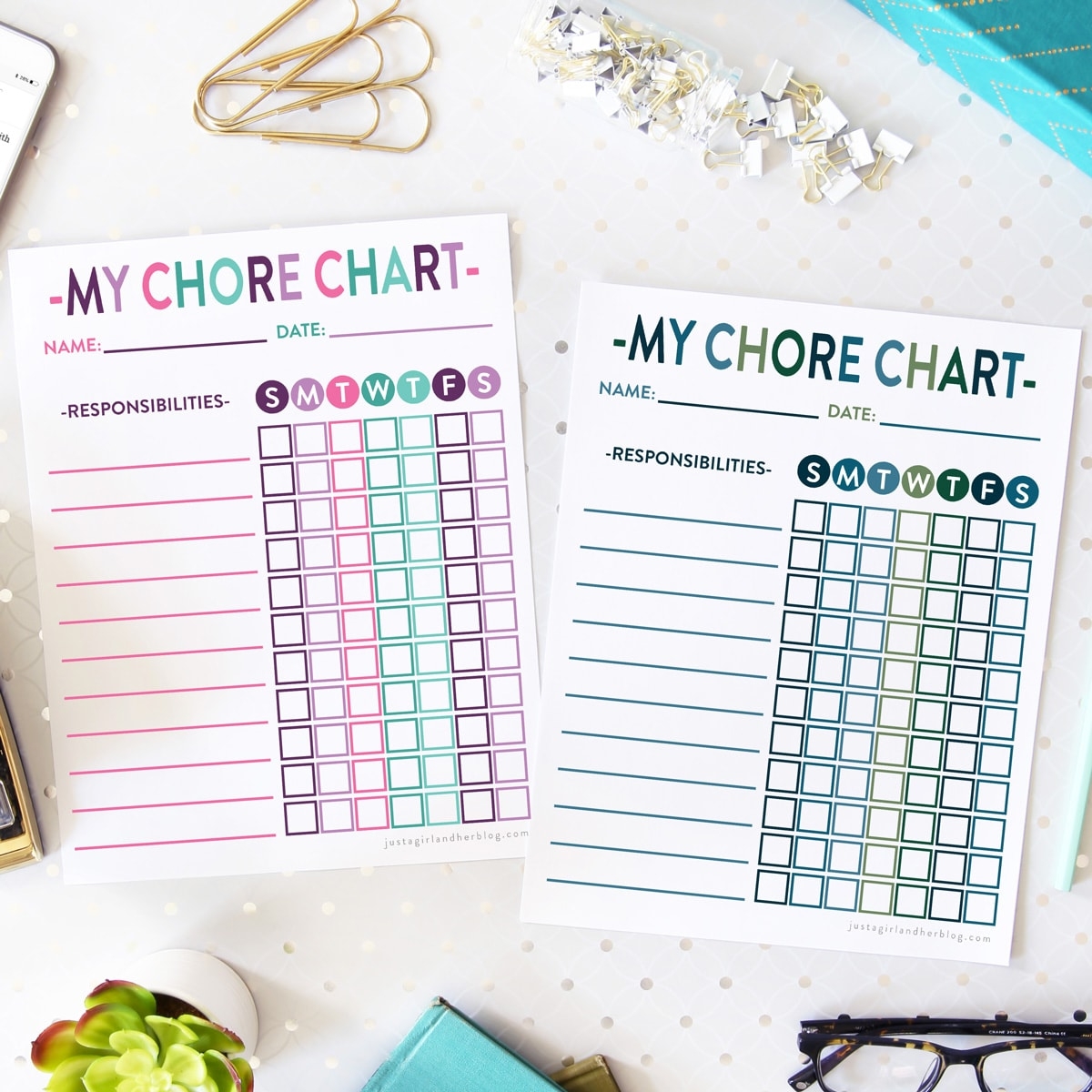 Free Printable Chore Charts To Help Kids Get Organized