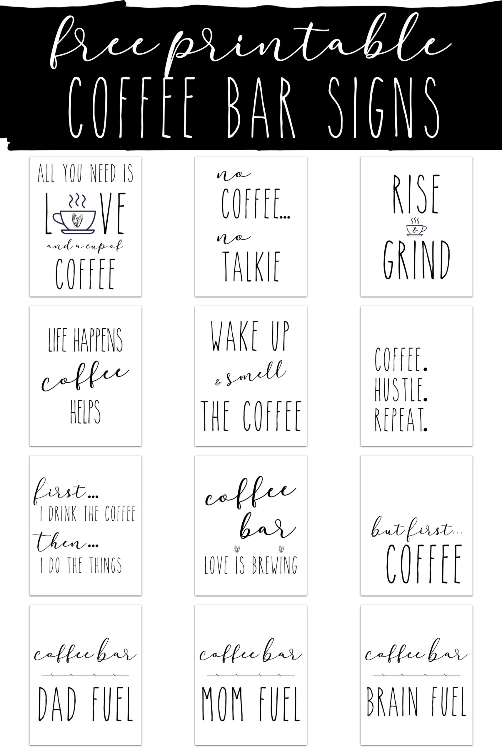 Free Printable Coffee Bar Signs Extreme Couponing Mom Free Printable Coffee Bar Signs Extreme Couponing Mom