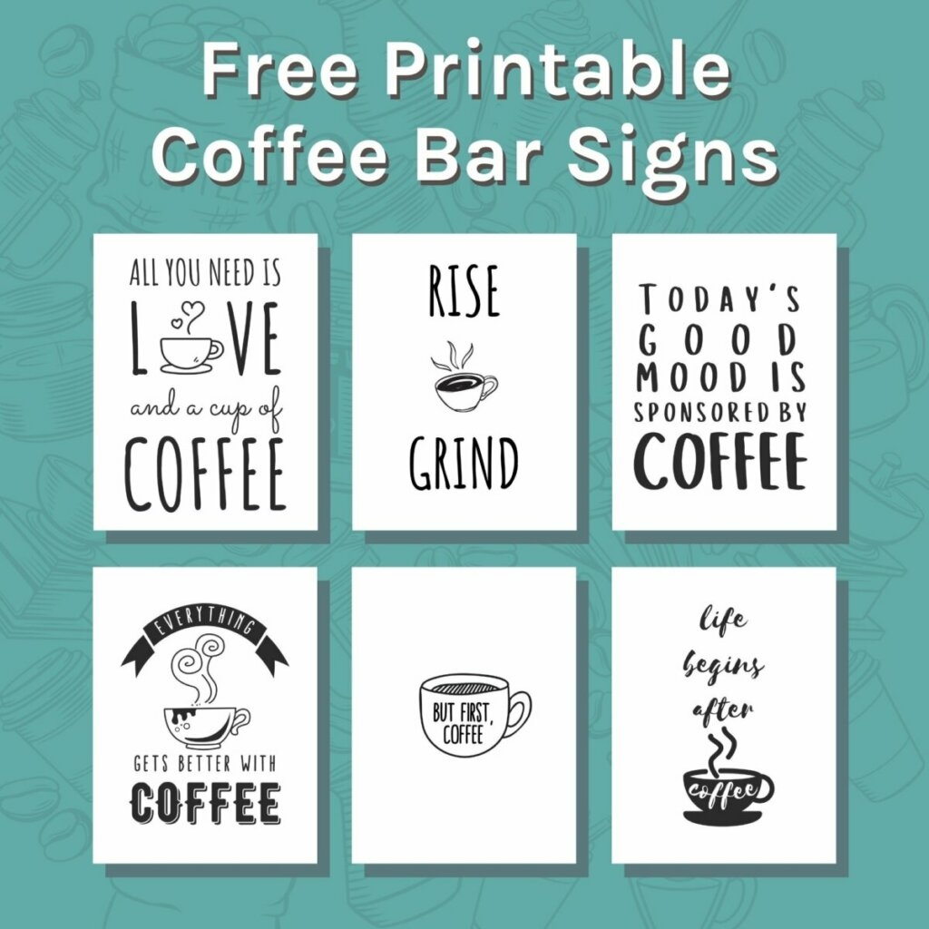 Free Printable Coffee Bar Signs Fridge Magnets Home Grounds Free Printable Coffee Bar Signs Fridge Magnets Home Grounds