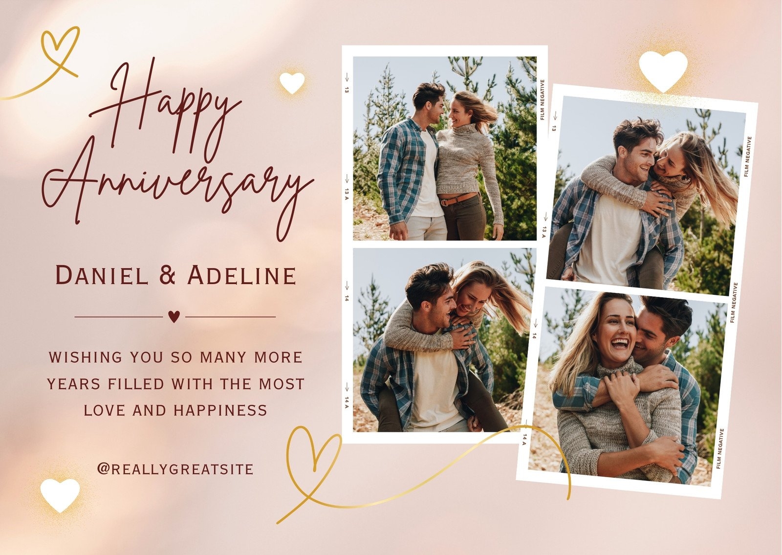 Free Printable Customizable Anniversary Card Templates Canva