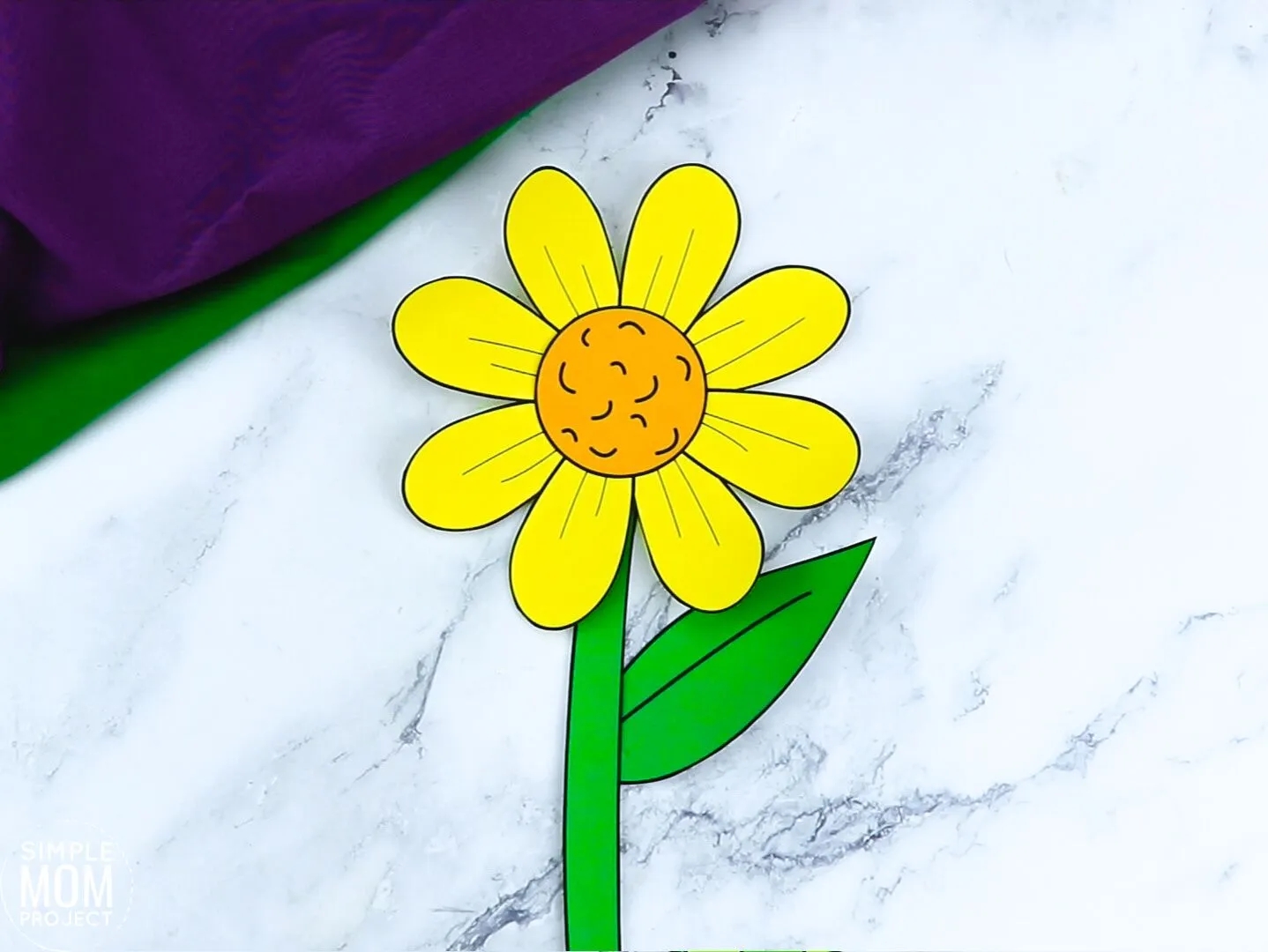 Free Printable Daisy Craft Template Simple Mom Project