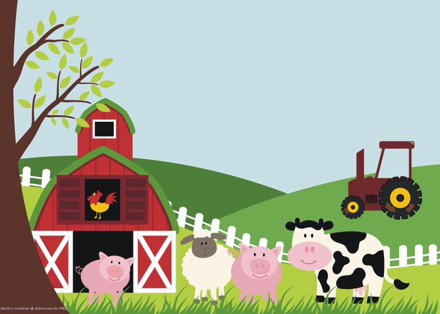 FREE Printable Farm Animals Birthday Invitation Template FREE Printable Farm Animals Birthday Invitation Template