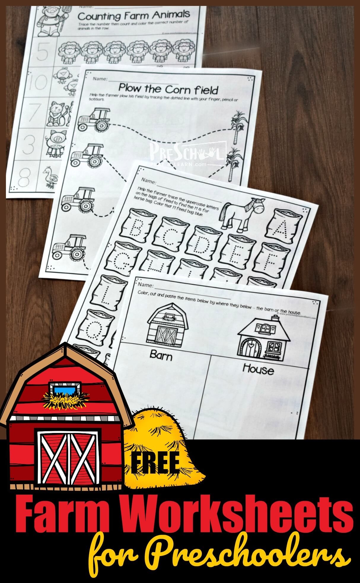 FREE Printable Farm Worksheets And Activities For Preschool  FREE Printable Farm Worksheets And Activities For Preschool