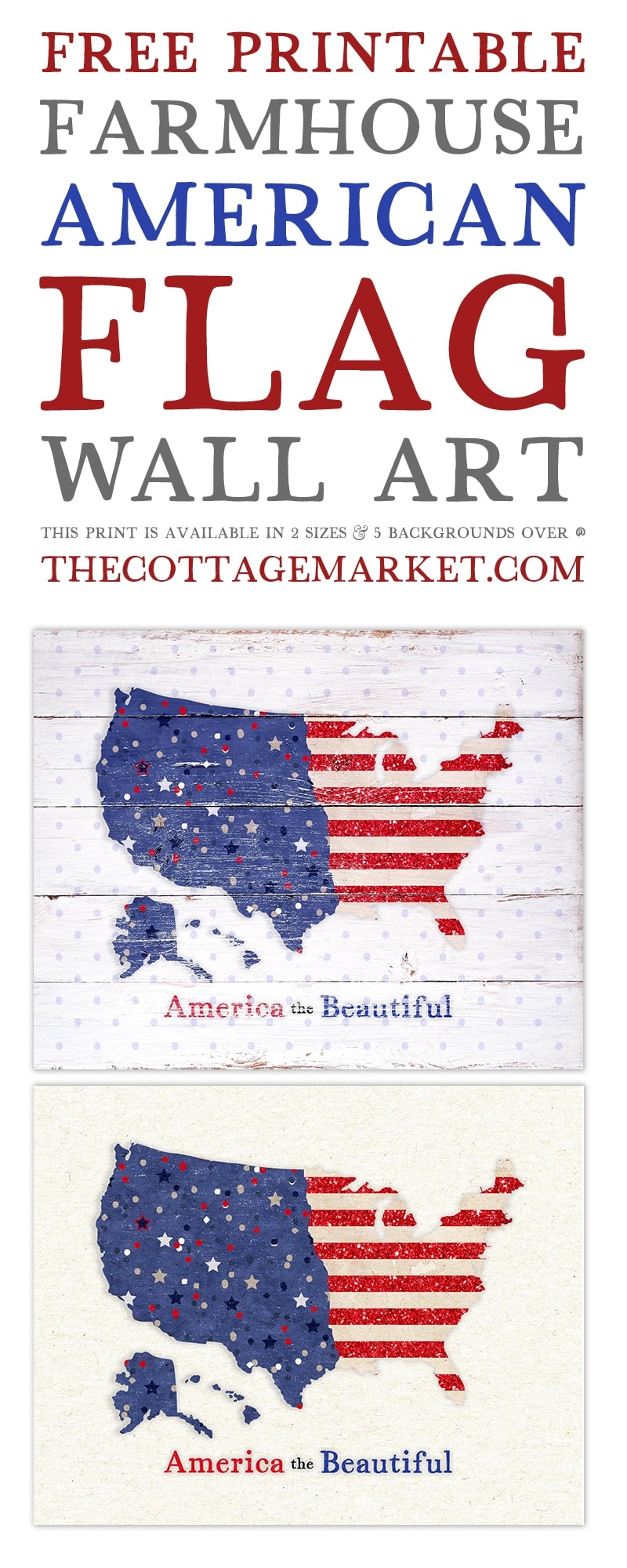 Free Printable Farmhouse American Flag Wall Art The Cottage Market Free Printable Farmhouse American Flag Wall Art The Cottage Market