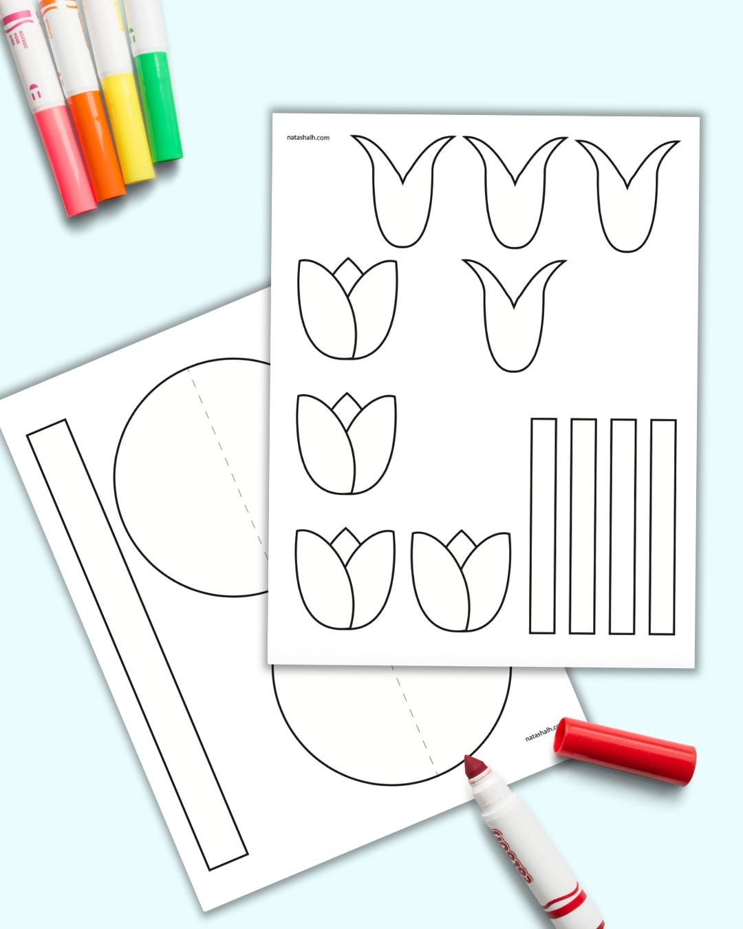 Free Printable Flower Basket Craft The Artisan Life