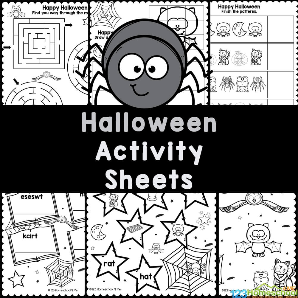 free printable halloween worksheets