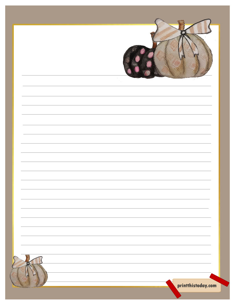 Free Printable Halloween Writing Paper Stationery Worksheets Library