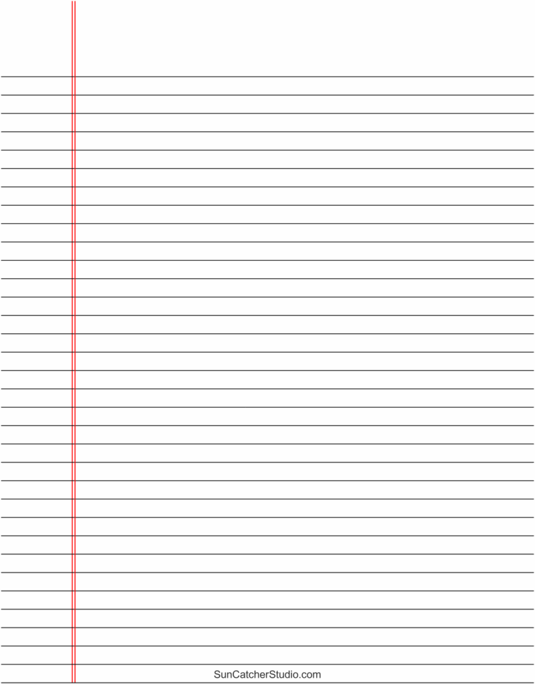 Free Printable Lined Paper Handwriting Notebook Templates 