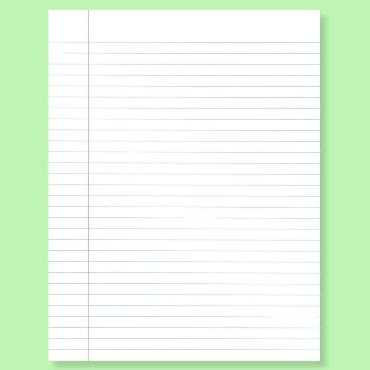 free printable lined paper
