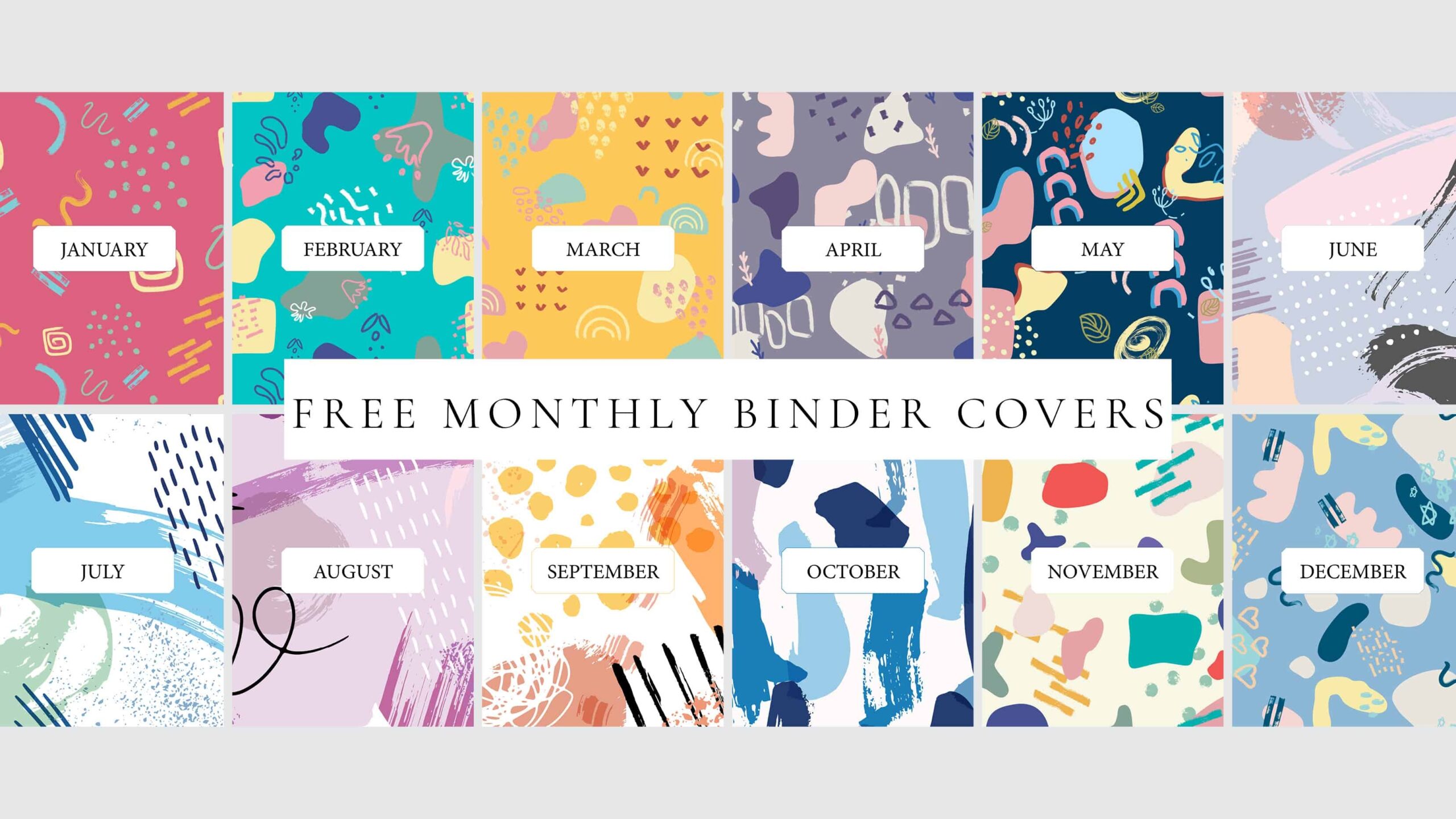 FREE Printable Monthly Binder Covers My Printable Home FREE Printable Monthly Binder Covers My Printable Home